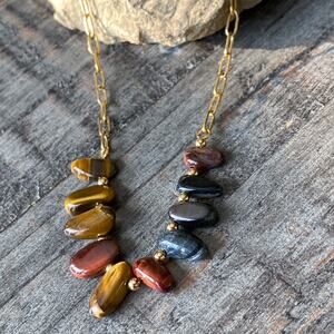NEW Natural & Neural Polished Stone Necklace